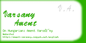 varsany ament business card